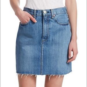 rag & bone raw hem denim skirt sz 24 NWT